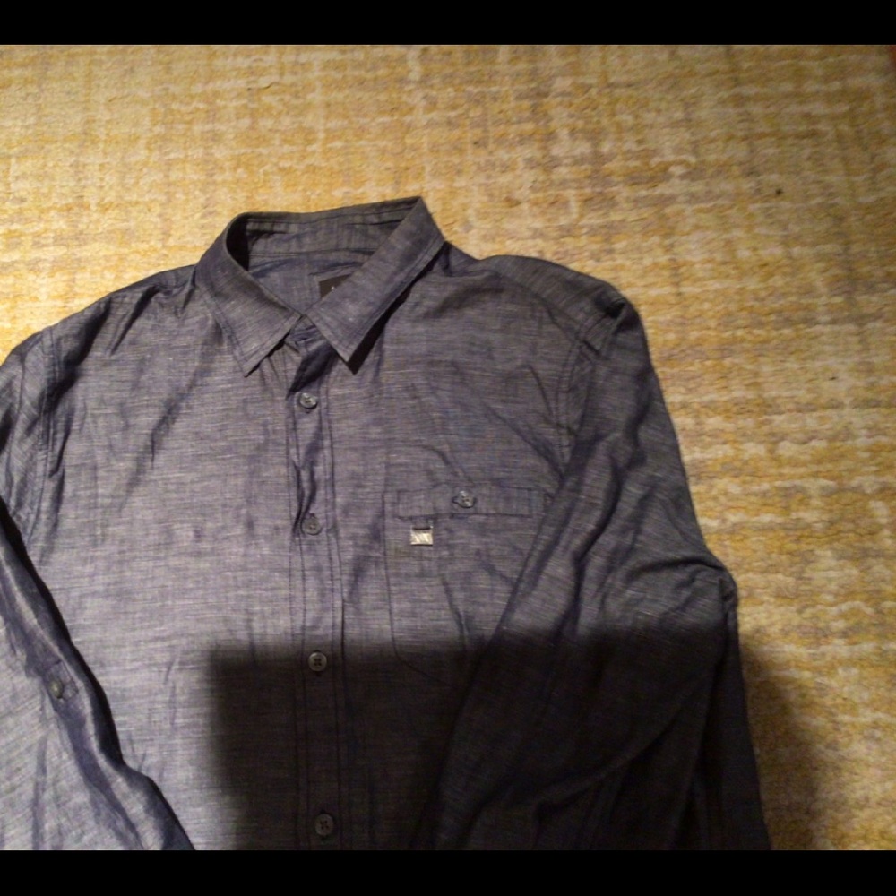 Armani Button Down, Blue Grey, Regular - image 3